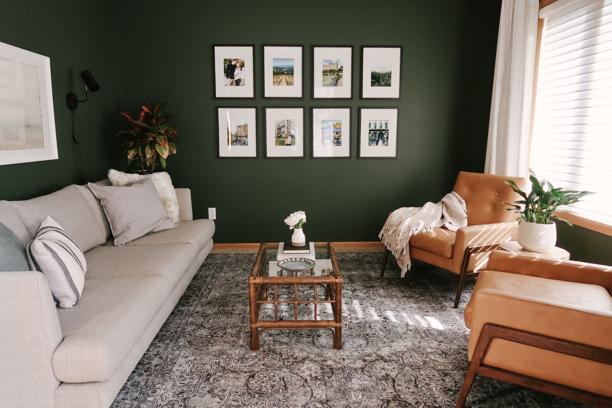 Dark Green Living Room Decor | KittyCotten.com