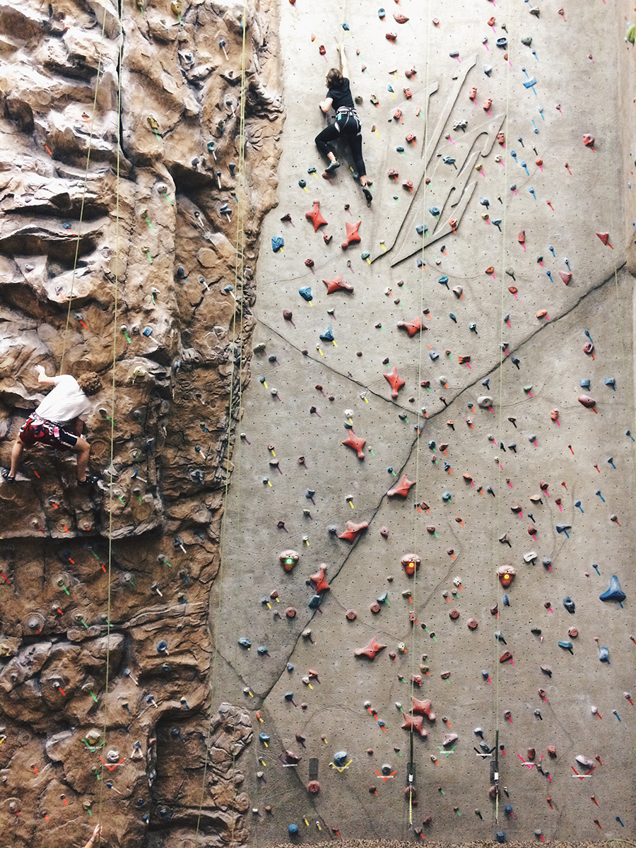 rock climbing at vertical endeavors 