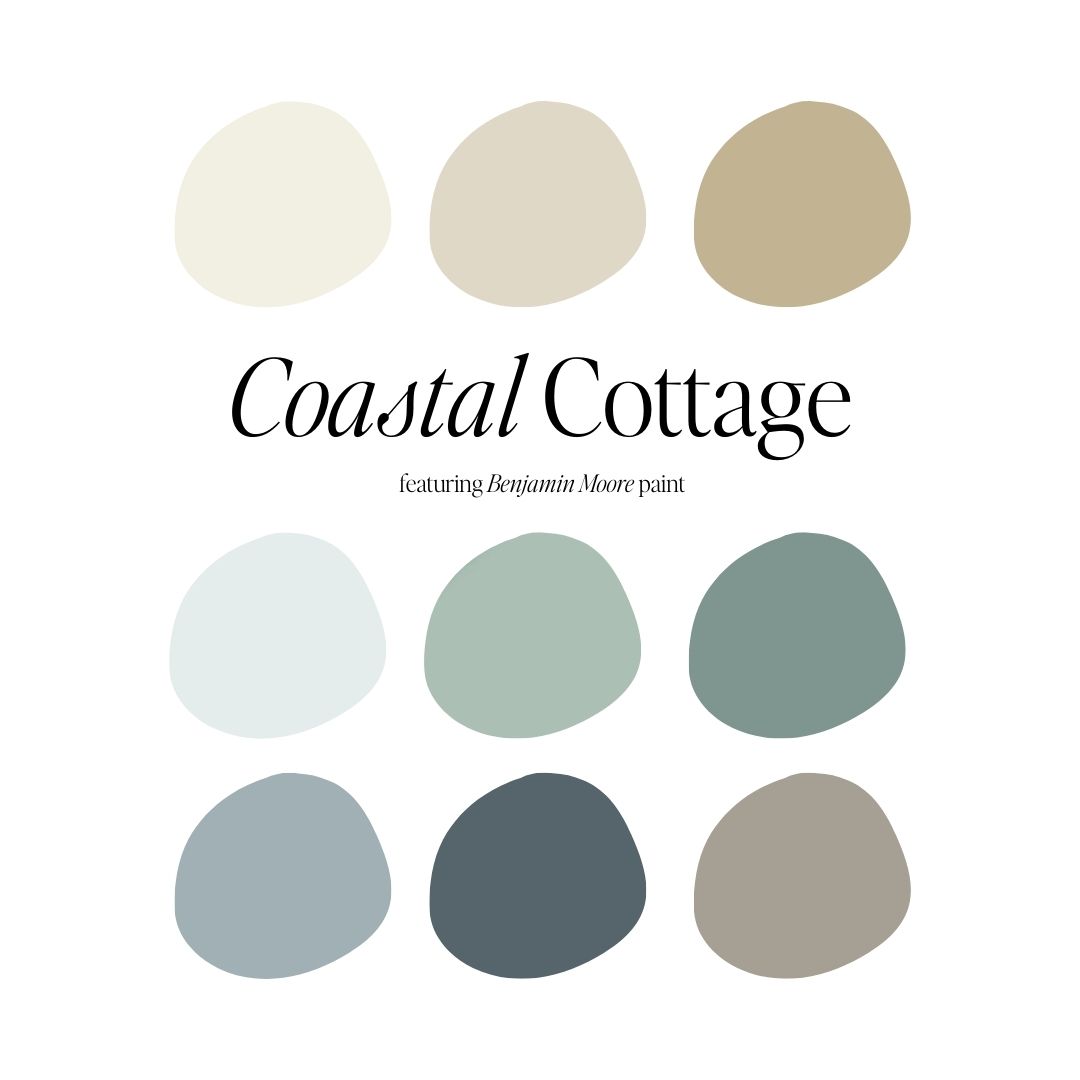 Coastal cottage paint color palette guide