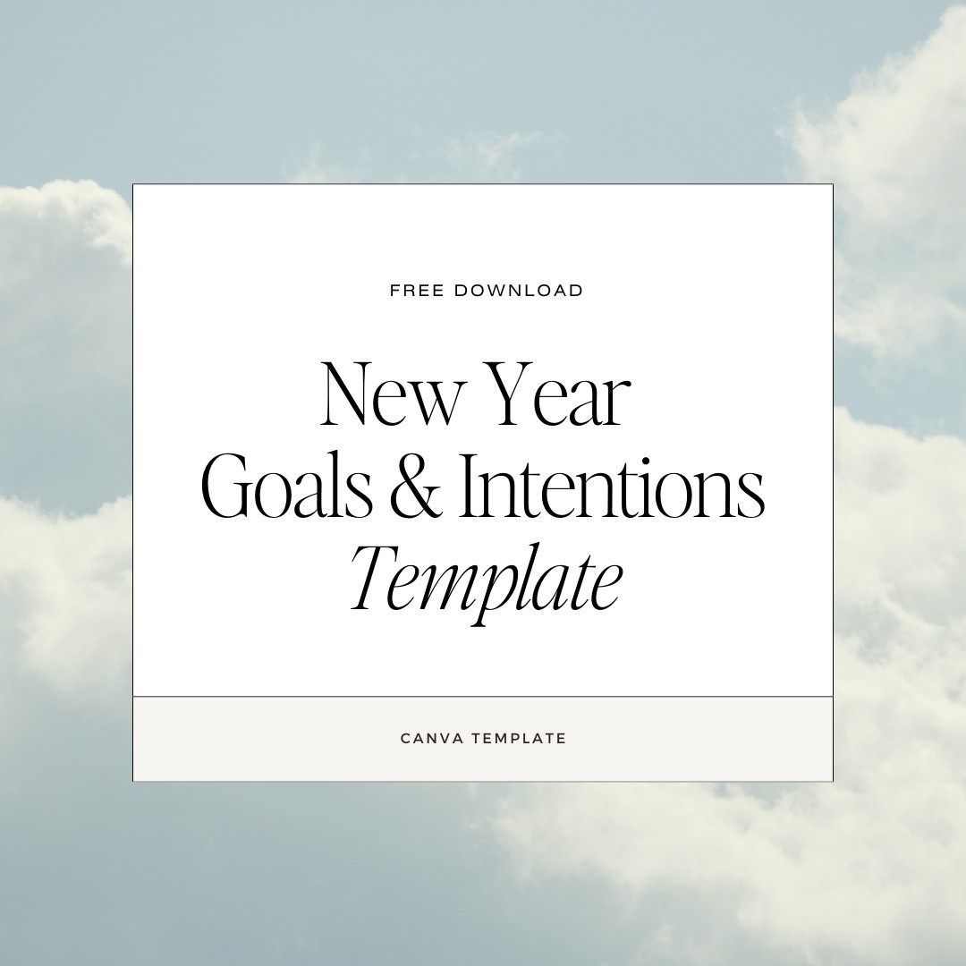 New Year Goals and intentions template